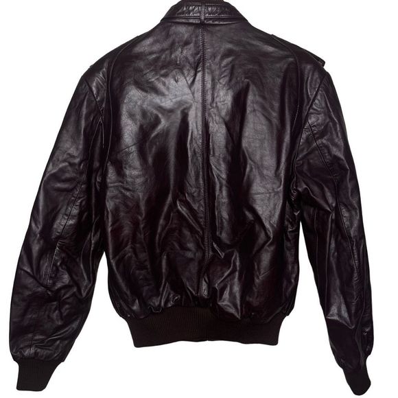 Vintage Members Only Leather Bomber Jacket 40 - Picture 2 of 3